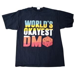 Dungeons & Dragons Gamer T-Shirt Large World's Okayest DM